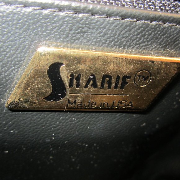 Sharif Mixed Media Adjustable Strap Crossbody or Shoulder Strap Black Purse - Picture 12 of 15